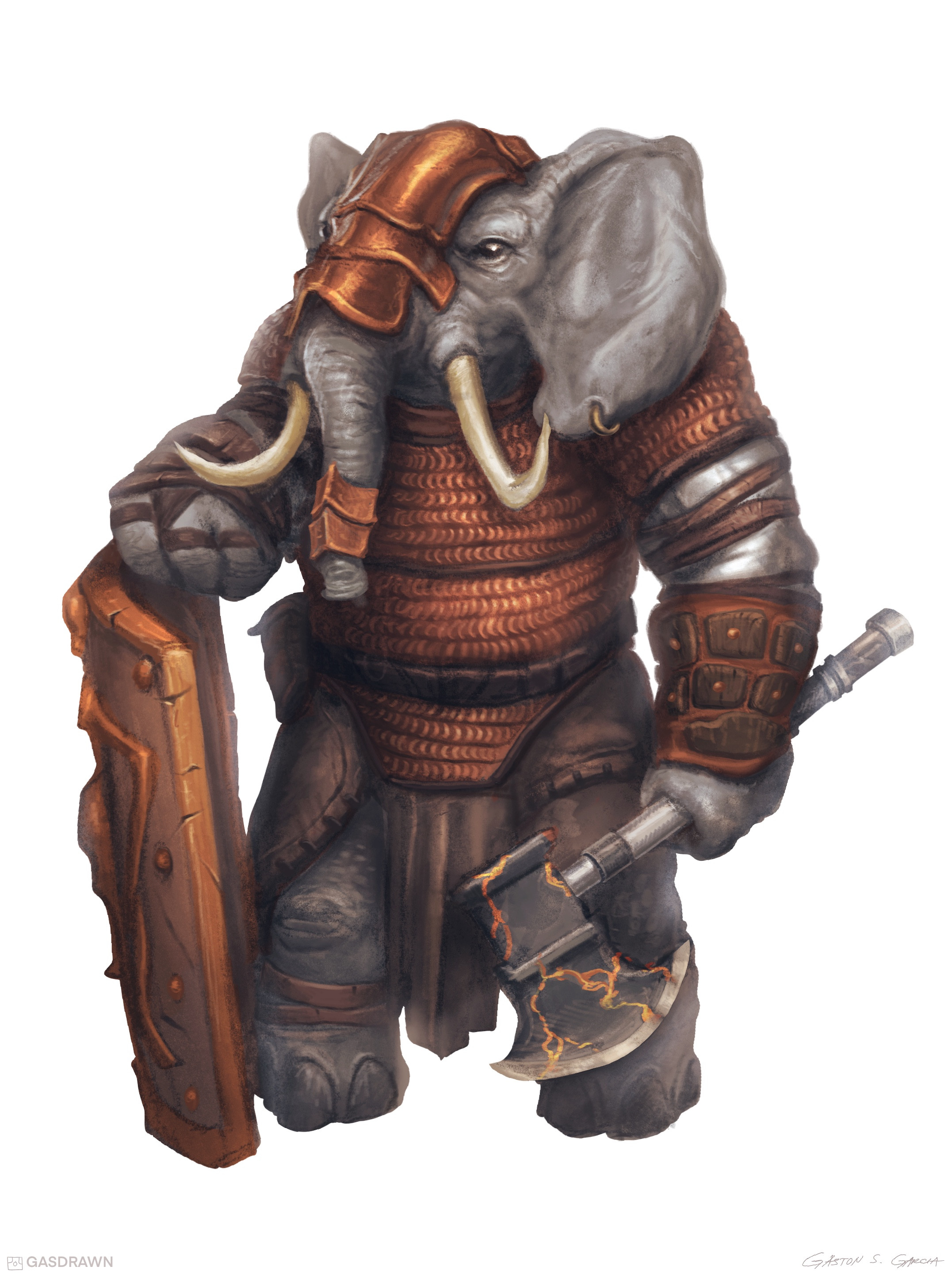 Artstation Loxodon D D Character Commission Gaston S Garcia A loxodon looks like a perfect blend of elephant and man. artstation loxodon d d character