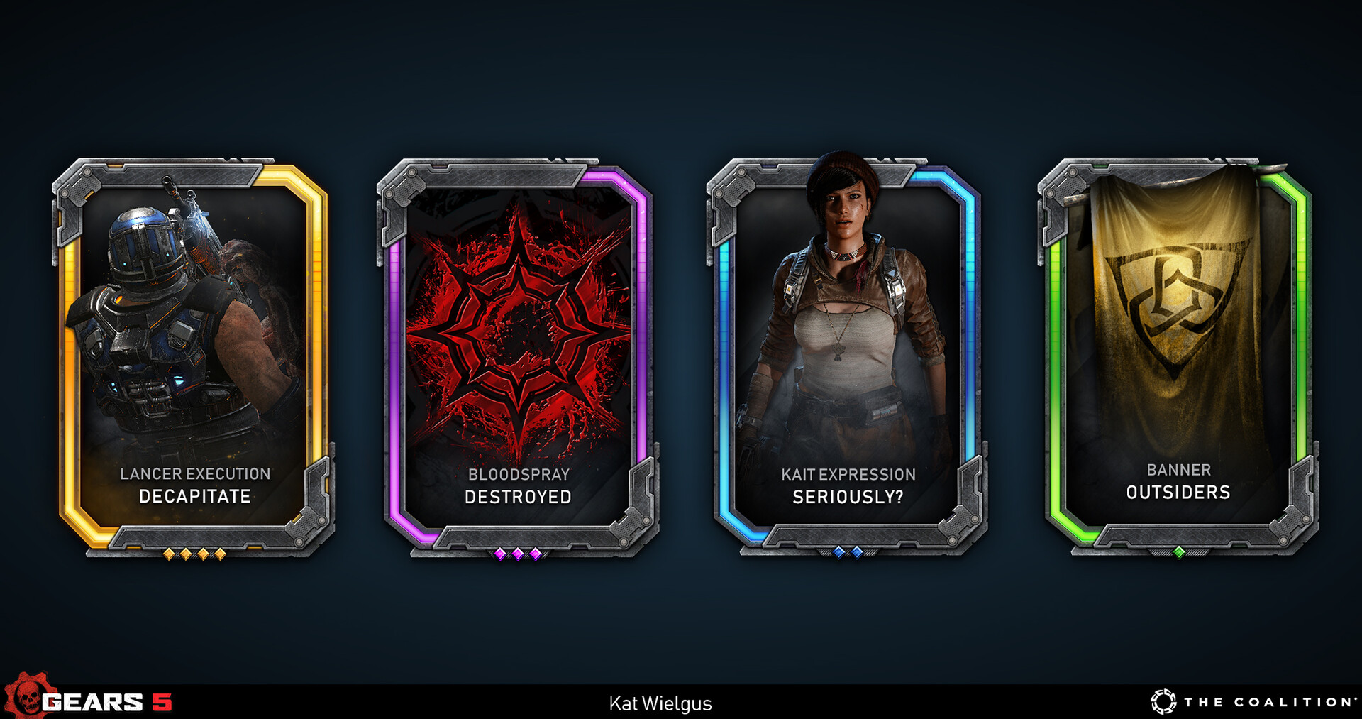 Artstation Gears Of War 5 Cards Kat Wielgus