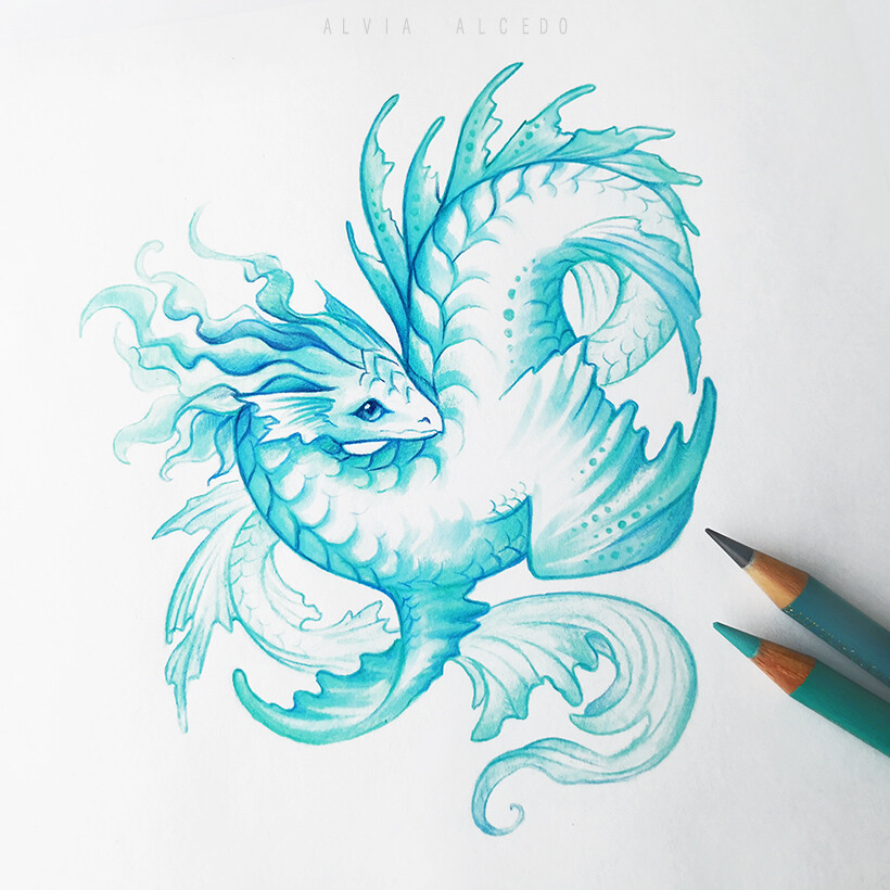 Artstation Water Dragon Alvia Alcedo