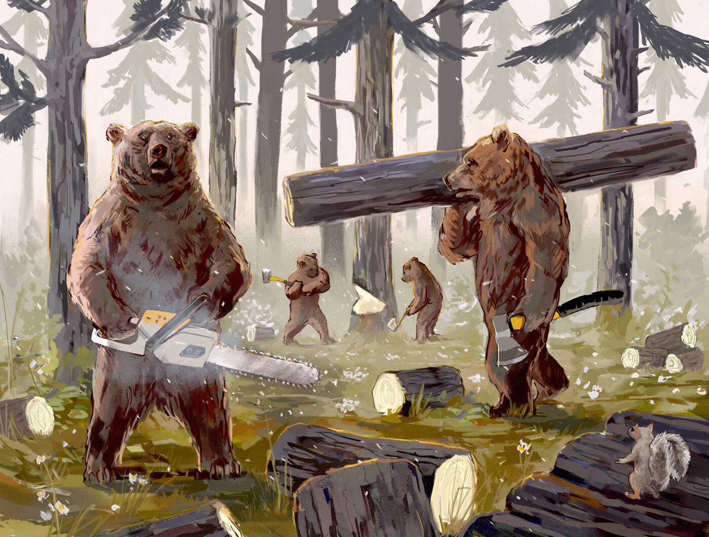 ArtStation Lumberjack Bears