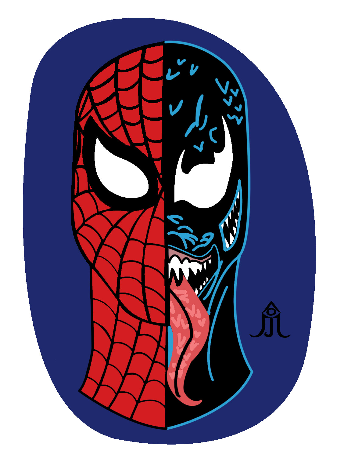 ArtStation - spiderman face venom