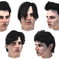 Artstation Set Male Hairstyles 5 Types Alex Wolf