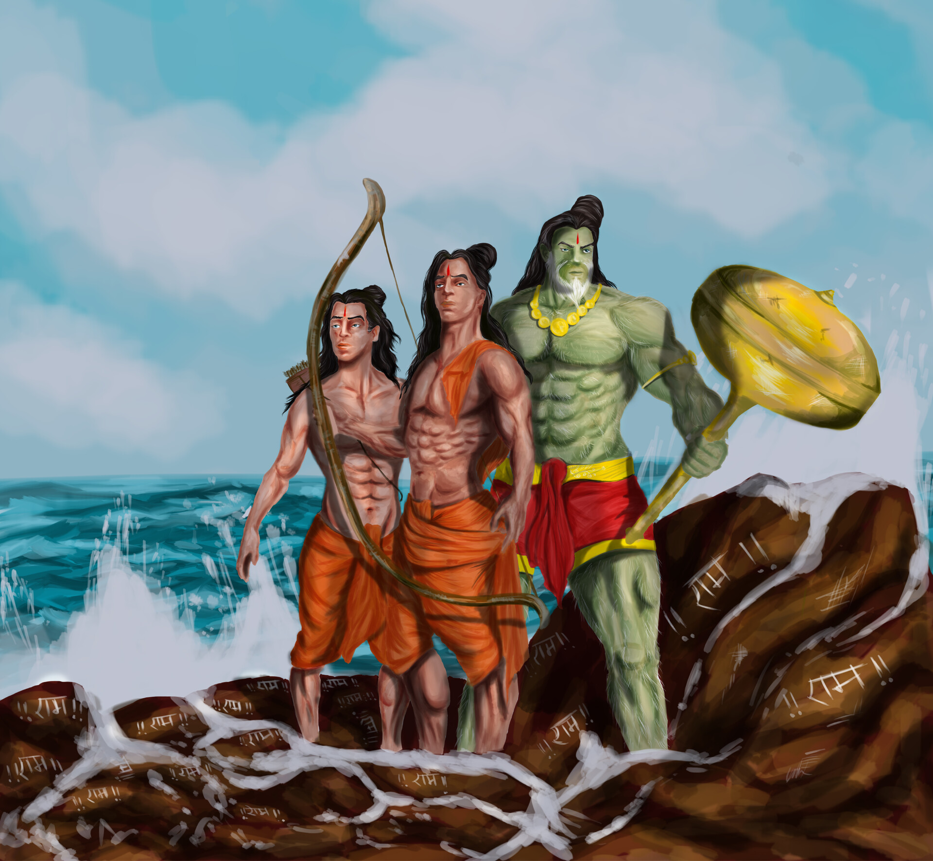 Artstation Jai Shri Ram Digital Painting Prafull Kumar