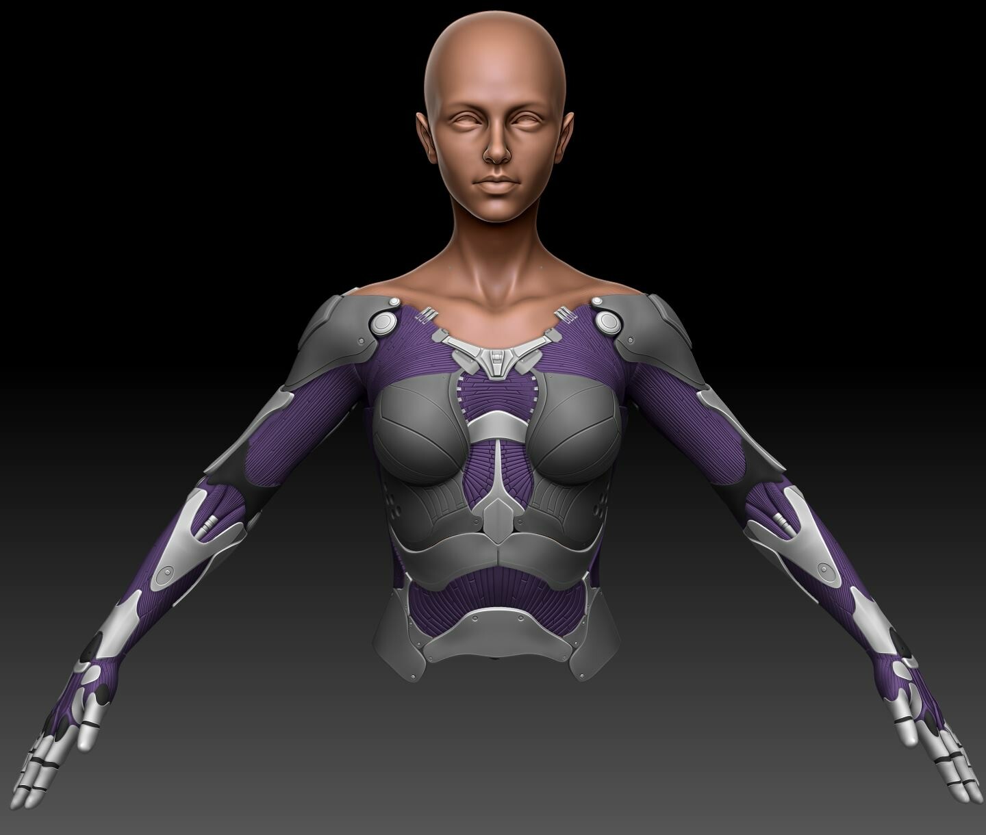 Artstation Alita Battle Angel Upper Body Armor Marko Makaj