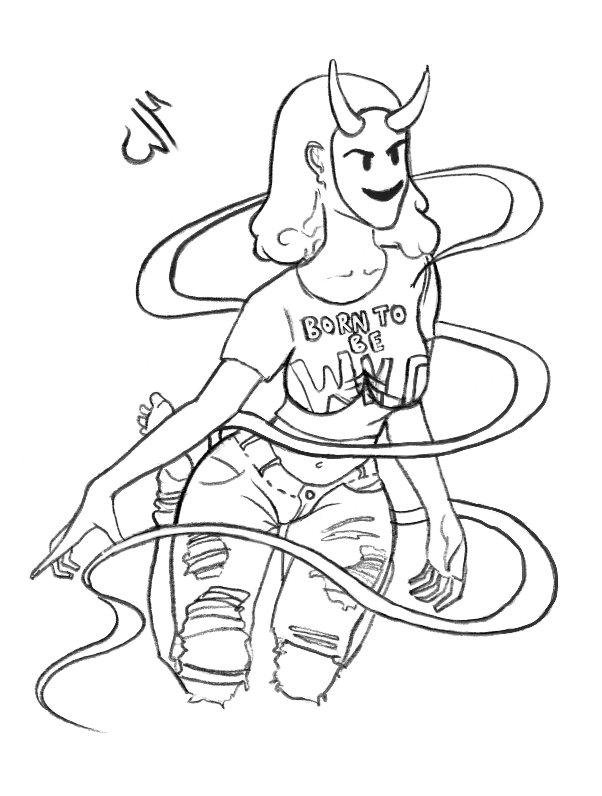 ArtStation Devil Emoji Girl