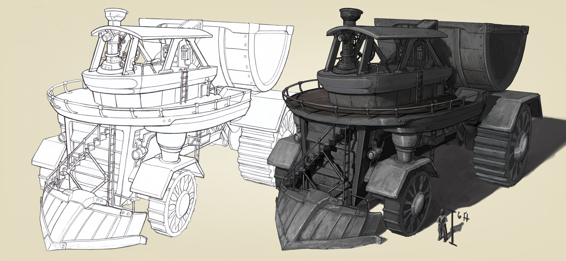 ArtStation Steampunk vehicle Behemoth