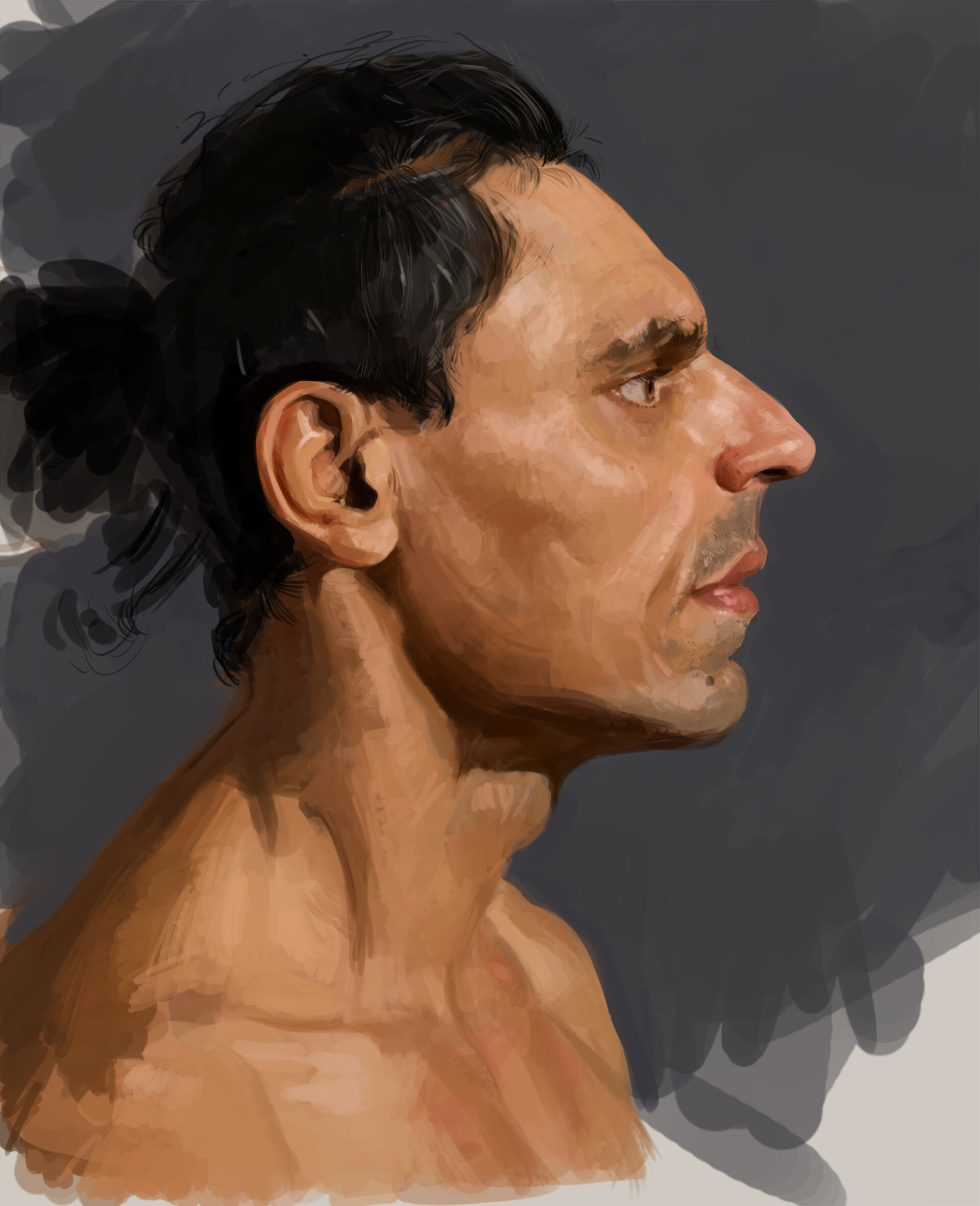 Artstation Side View Portrait Study Amirhossein Yaghoobi,Easy Girl Easy Simple Pictures To Draw