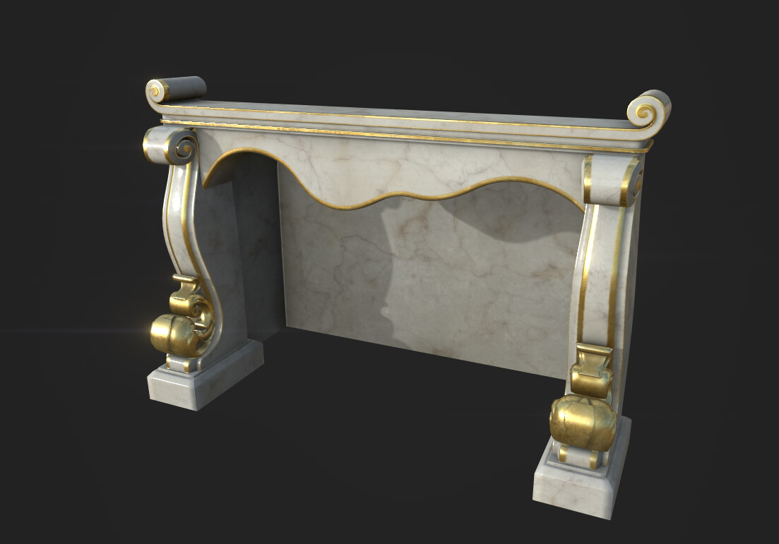 Ornate Fireplace - Substance Painter