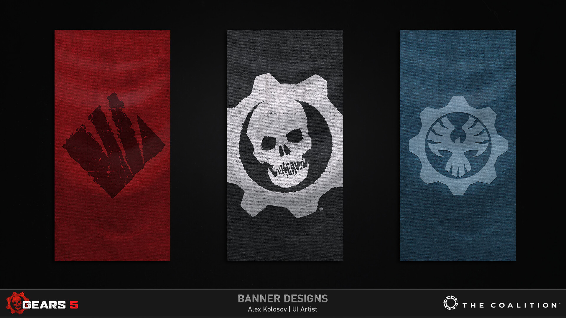 Artstation Gears 5 Banner Designs Set 3 Alexey Kolosov I've never played gears of war this was for a friend. artstation gears 5 banner designs set