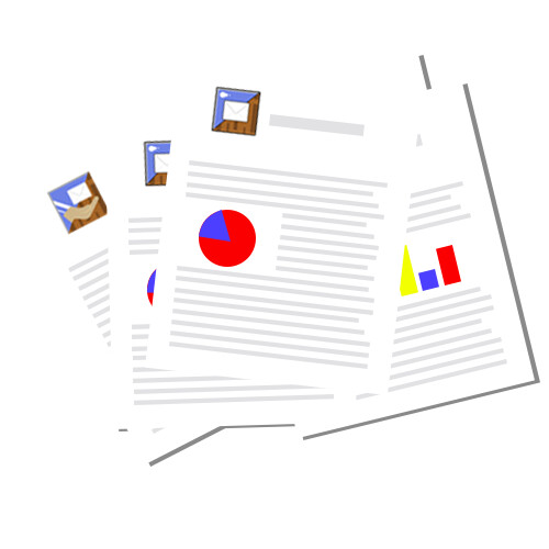 A static version of the paper stack icon 