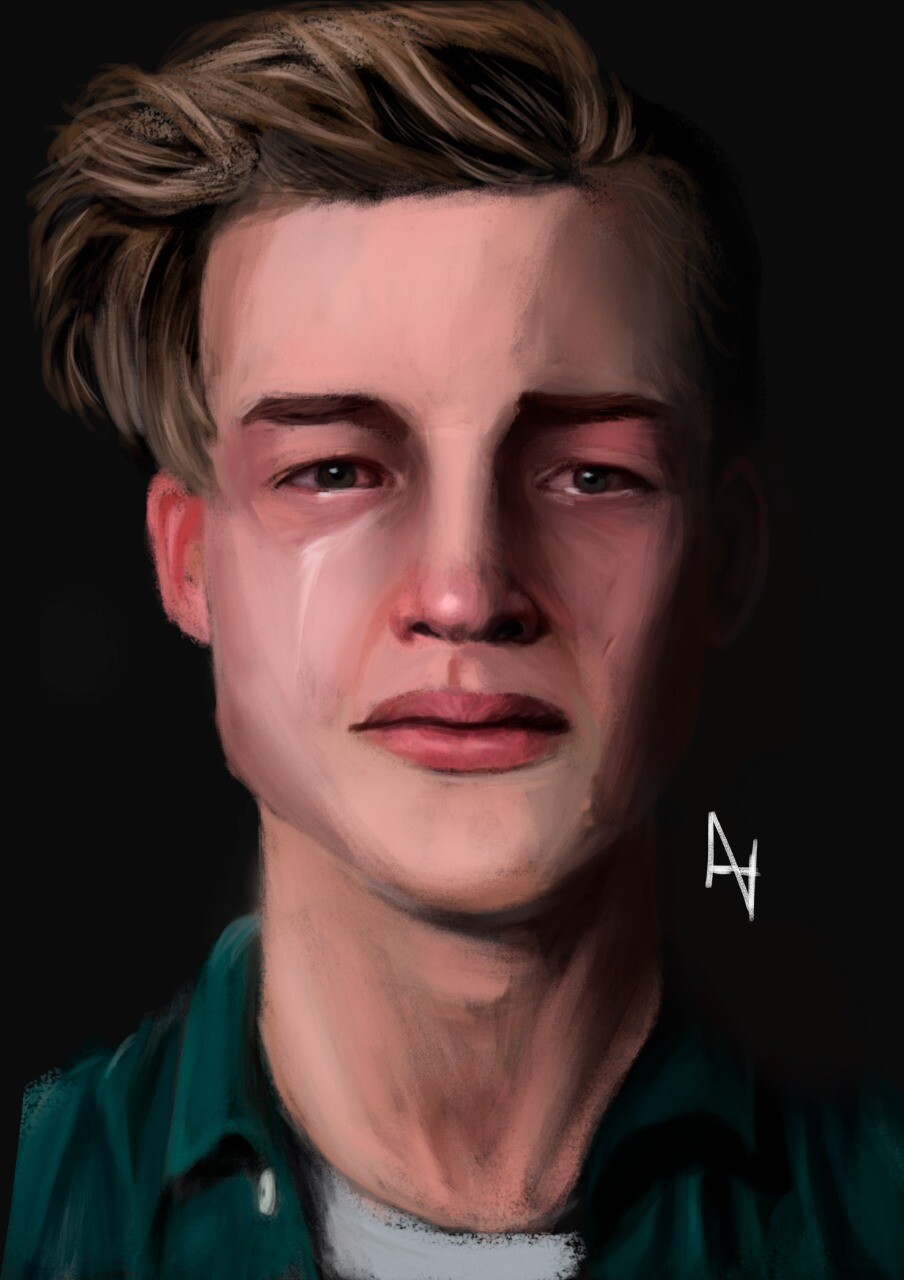 Artstation Crying Man Amanda Alves