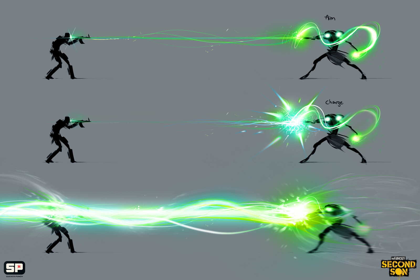 Laser charge beam concepts