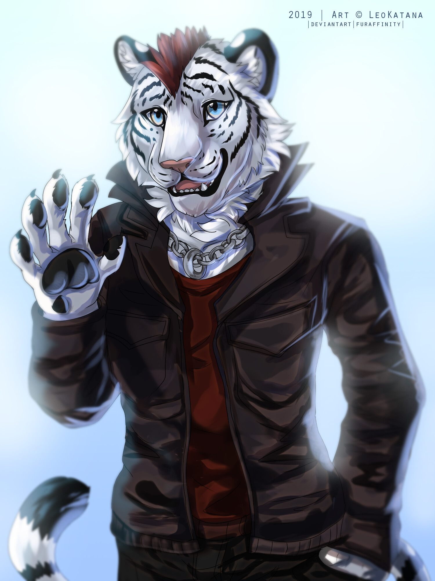 Anthro White Tiger furry