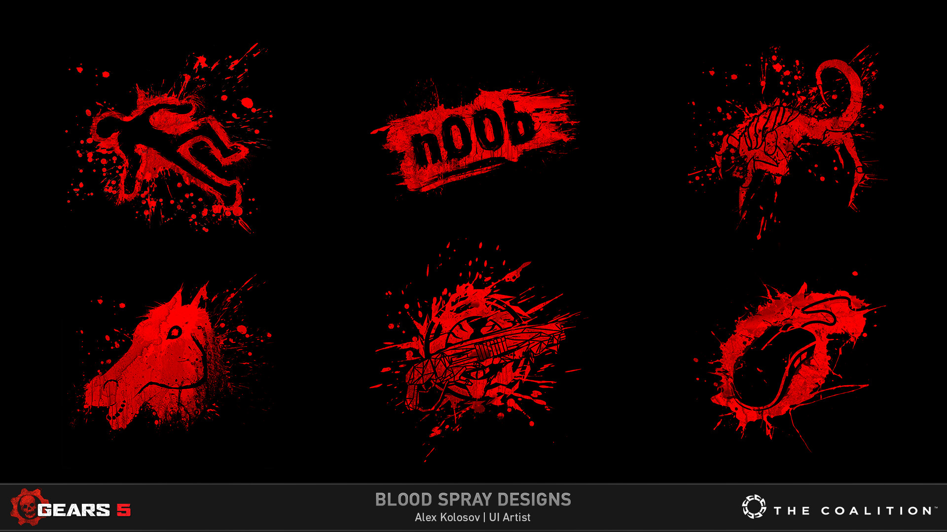 Artstation Gears 5 Blood Spray Designs Set 3 Alexey Kolosov