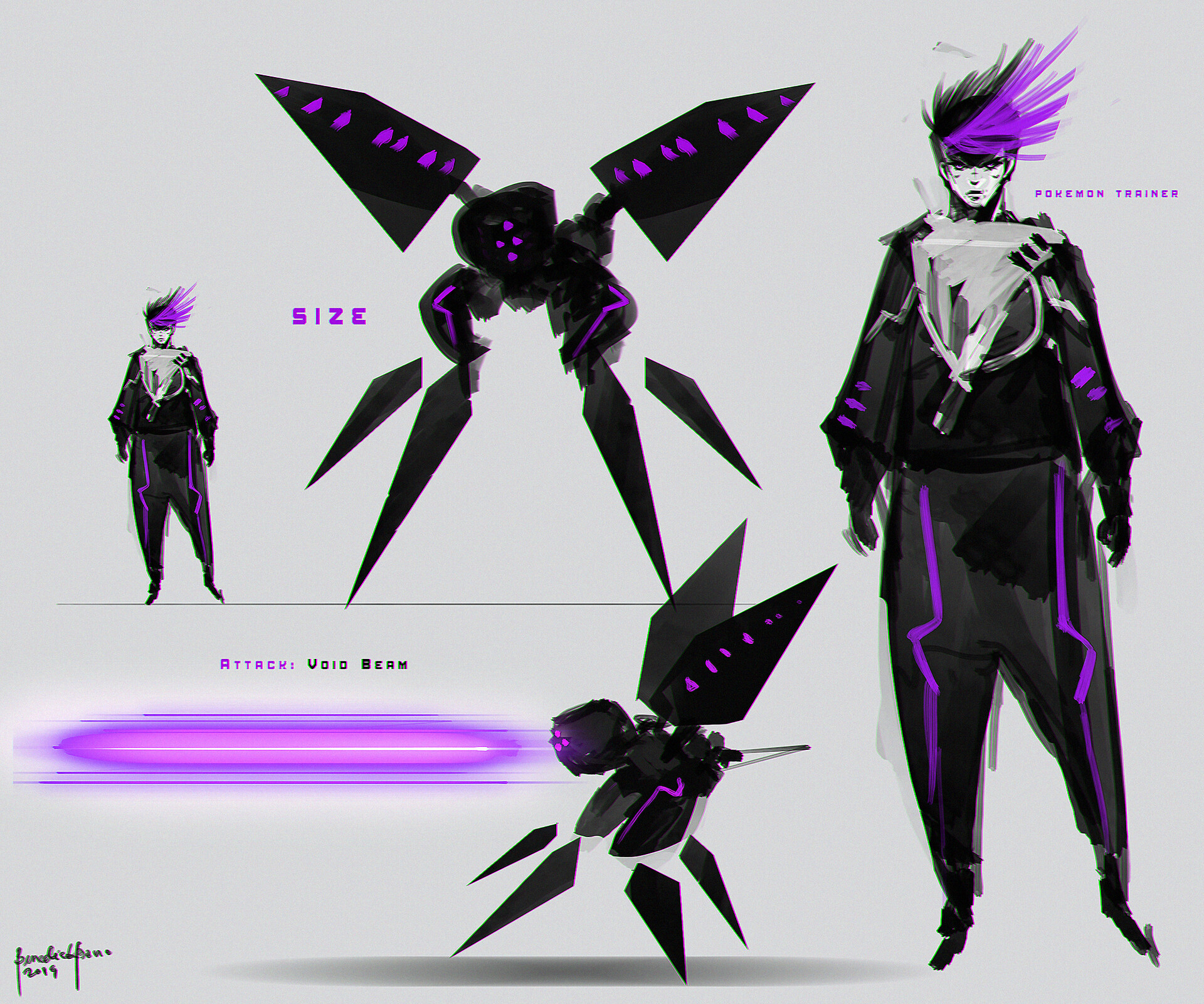 Artstation Fanart Pokemon Ultra Beast Void Ultima With Trainer Benedick Bana