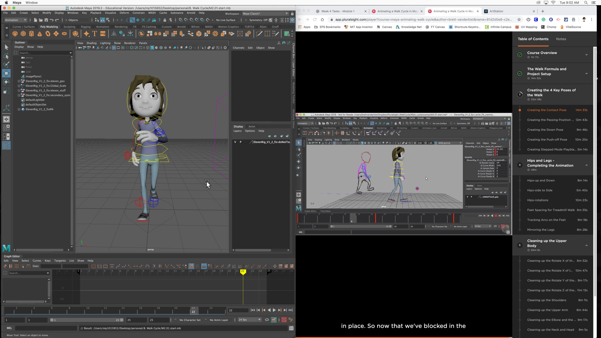 Matthew Posa Animating A Walk Cycle In Maya