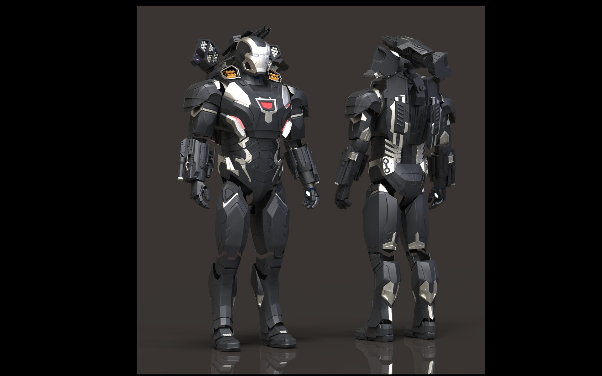 Artstation Avengers Endgame War Machine Mark Iv Armor Set For Cosplay Wladimir Kovalenko