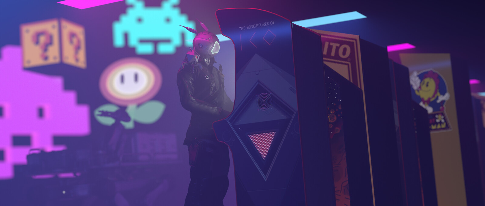 At the arcade
