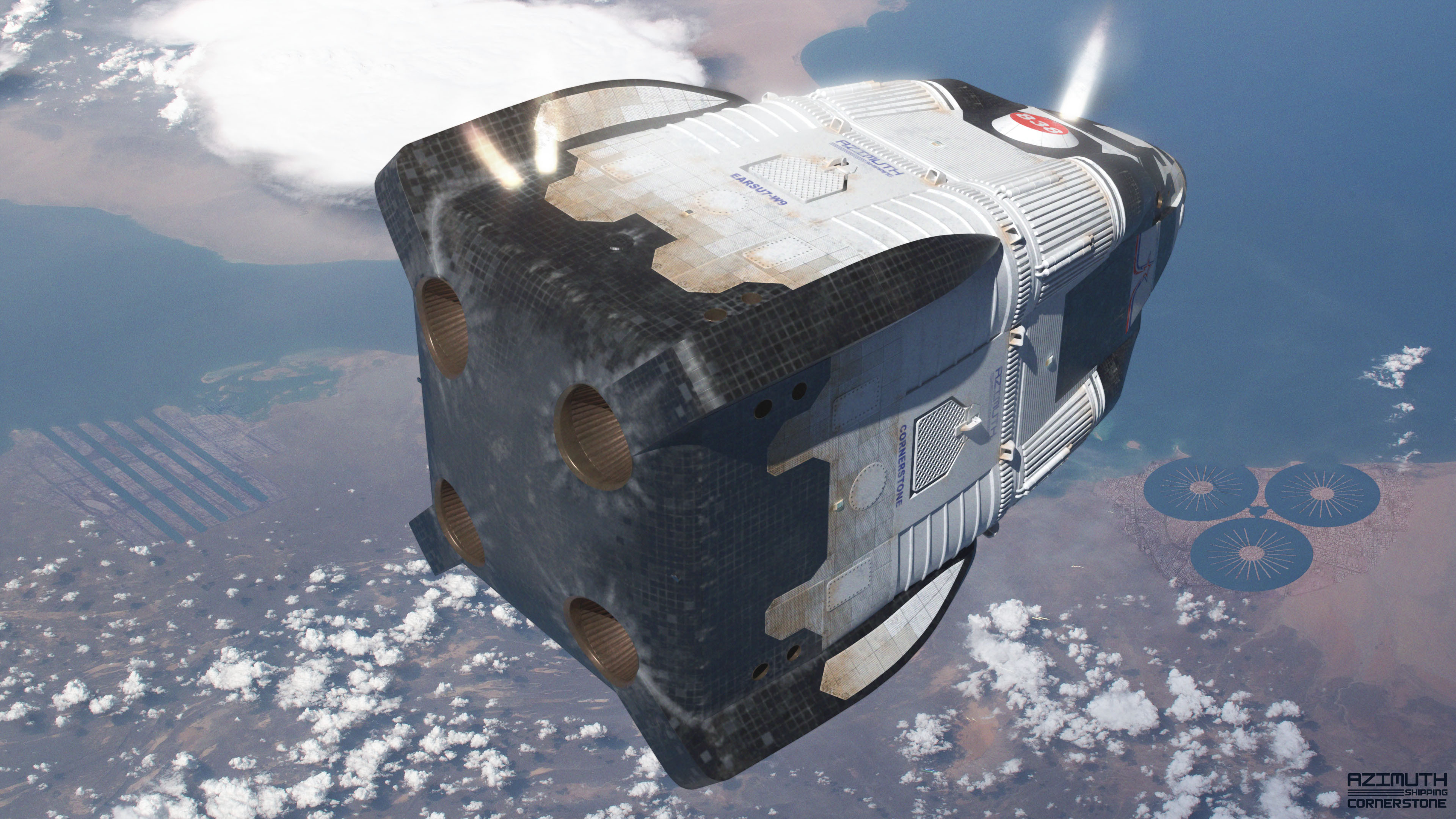 ArtStation - Cornerstone-type Landing Rocket