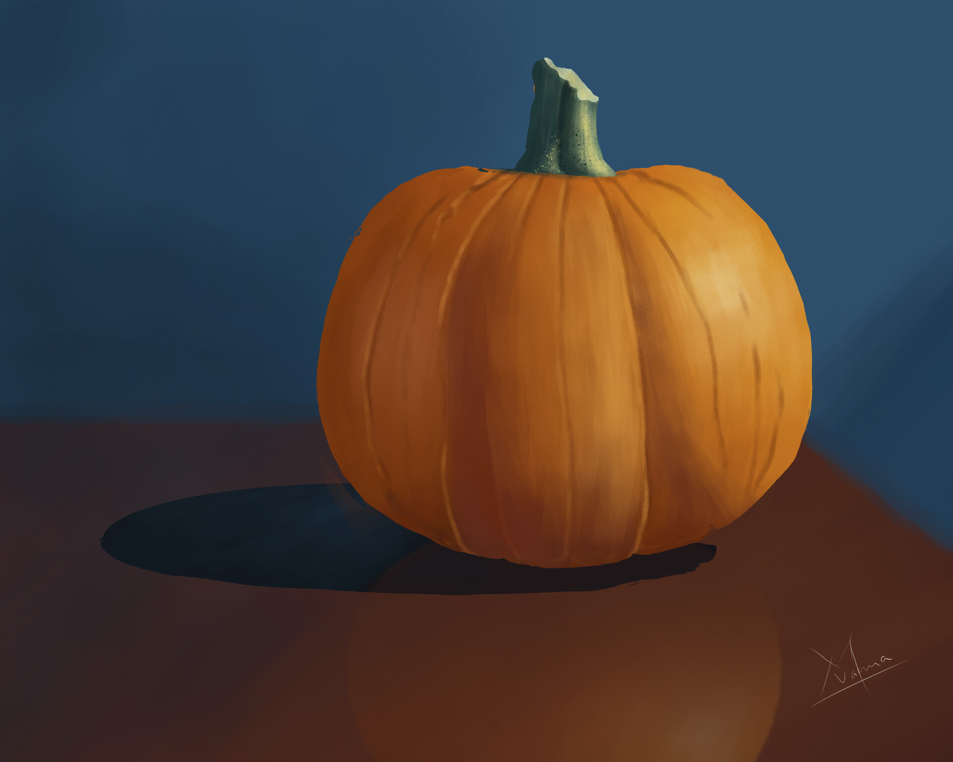 ArtStation - Color study of a pumpkin