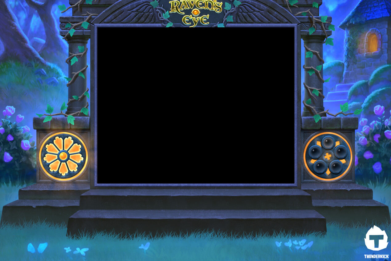 The bonus game background. The meters on either side of the frame became the most difficult part of the whole project.