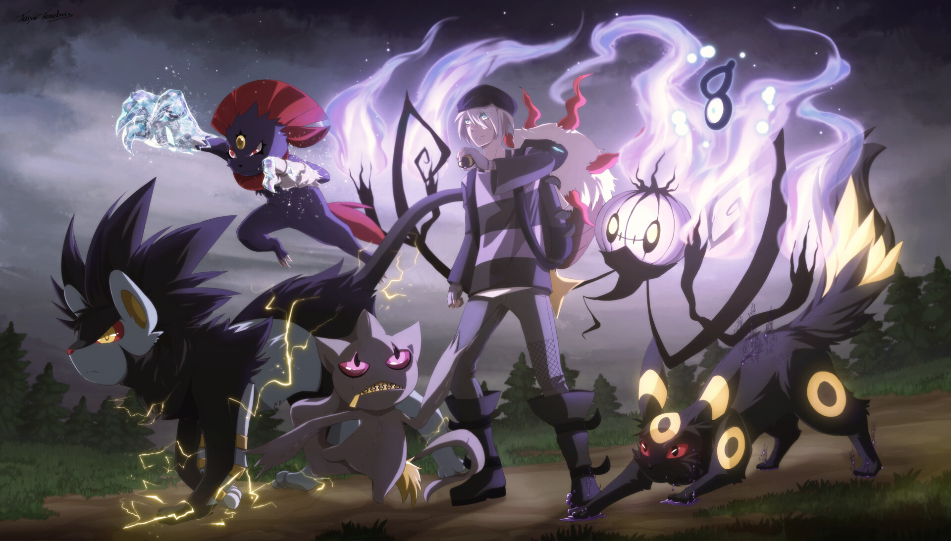 Artstation Pokemon Oc Team Taiyo Tenebris