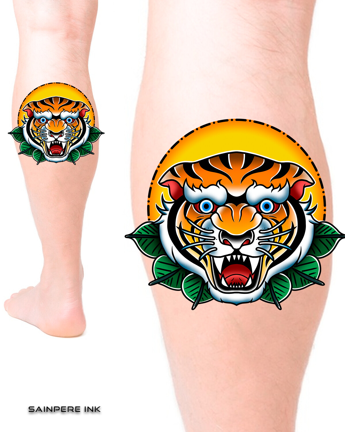 American traditional tiger by Troy Brett @ Rick's Tattoos - Arlington, VA :  r/tattoos