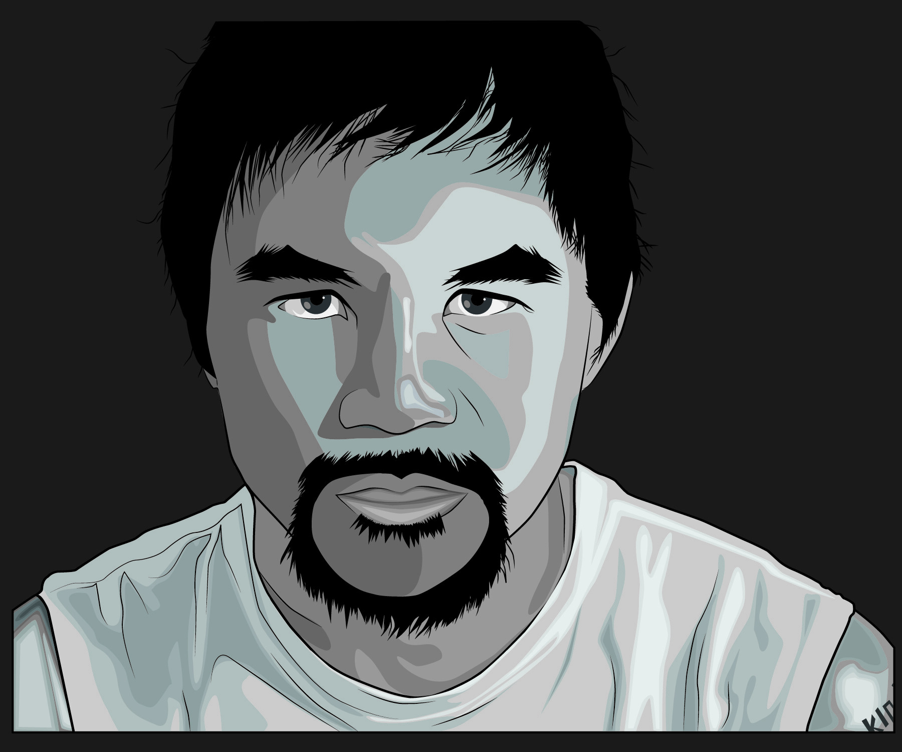 Artstation Manny Pacman Pacquiao Vector Portrait Fredreach Solano