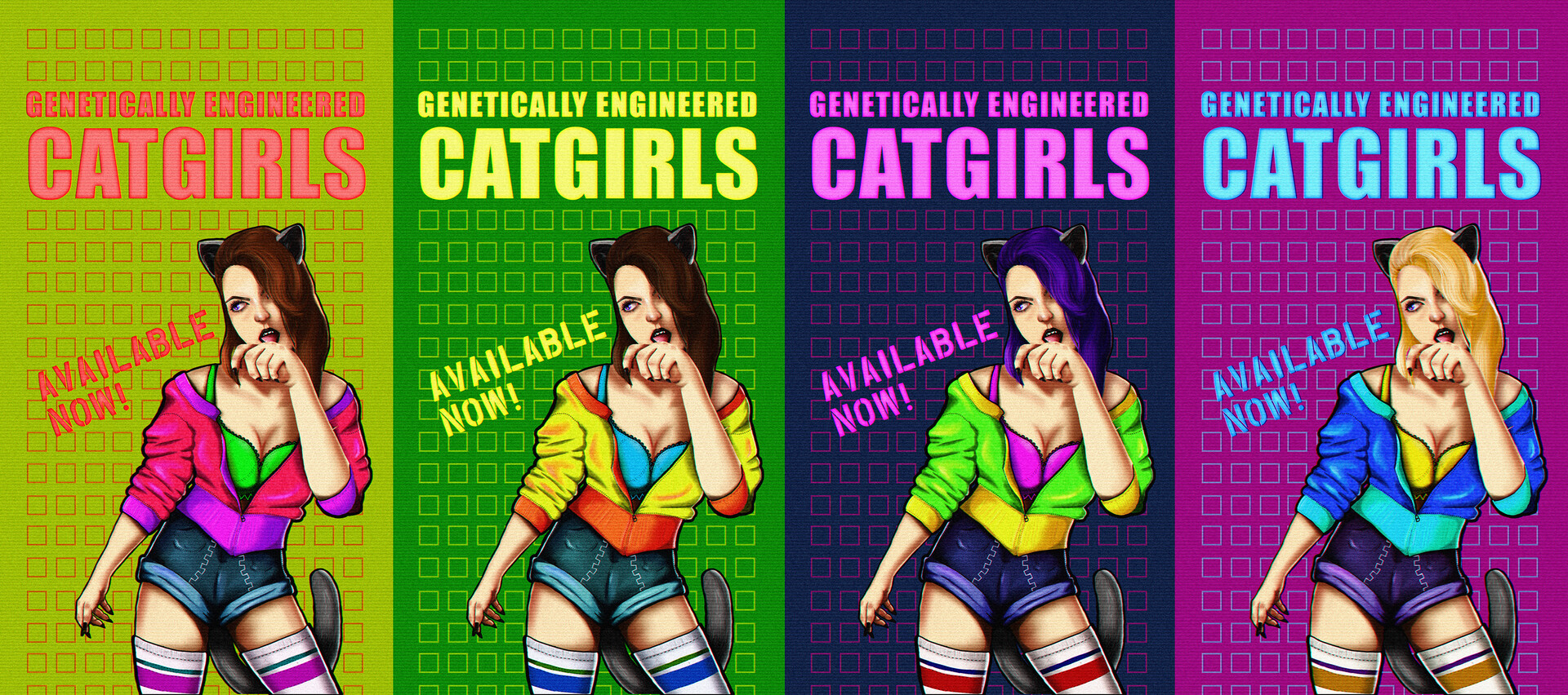 Genetically Engineered Catgirls for Domestic Ownership! Sticker for Sale  by bakerandness