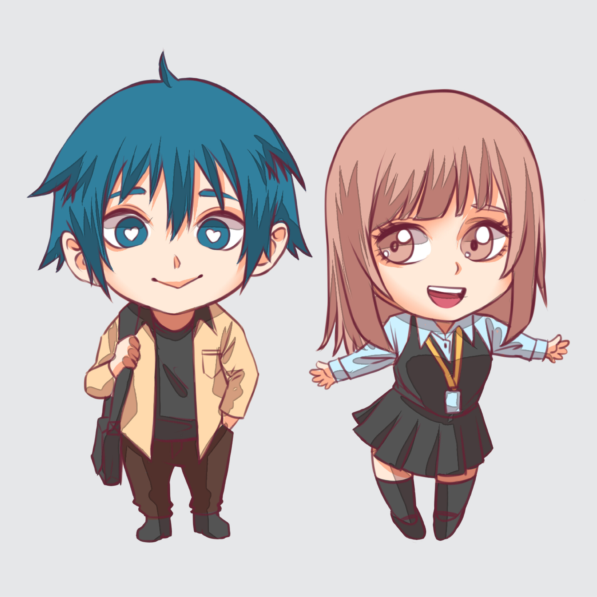 Artstation Silent Meetings Chibi Characters Alvin Bragais