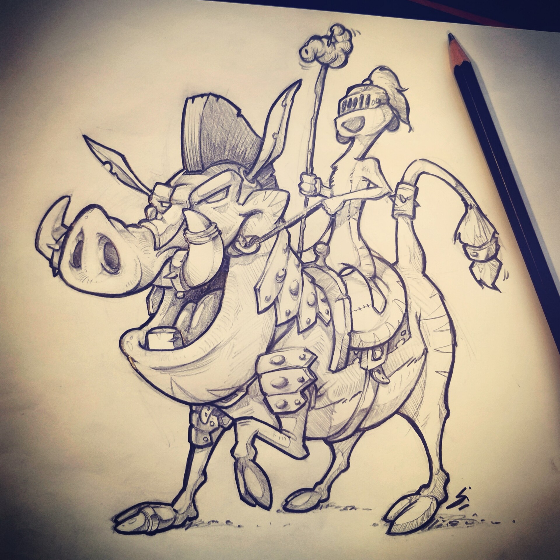Timon and Pumbaa Sketch by thesav on DeviantArt