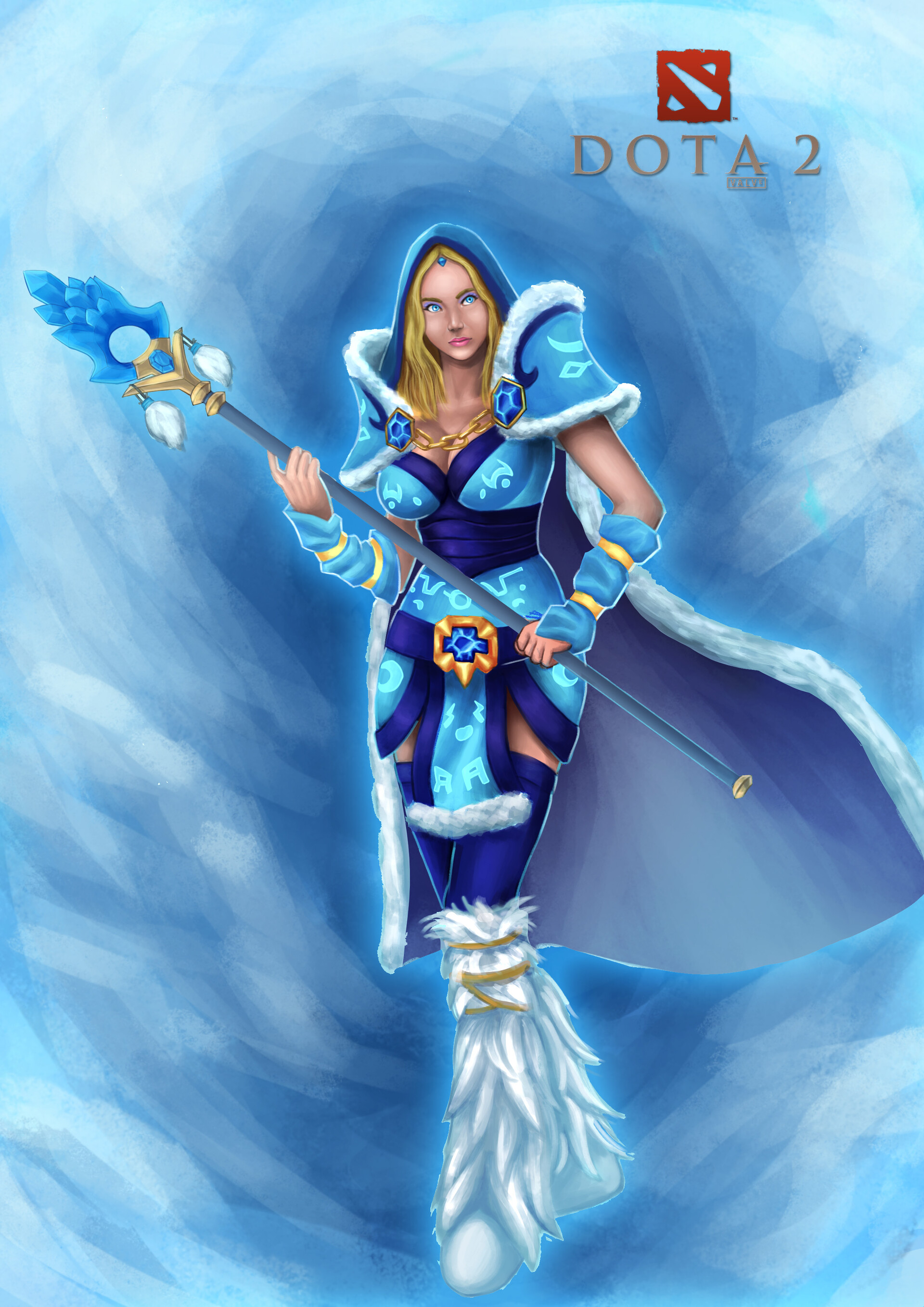 Artstation Crystal Maiden Rogatianus Adiraga