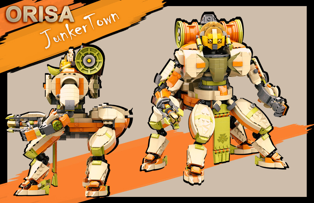 ArtofCatkin LEGO Overwatch Orisa JunkerTown