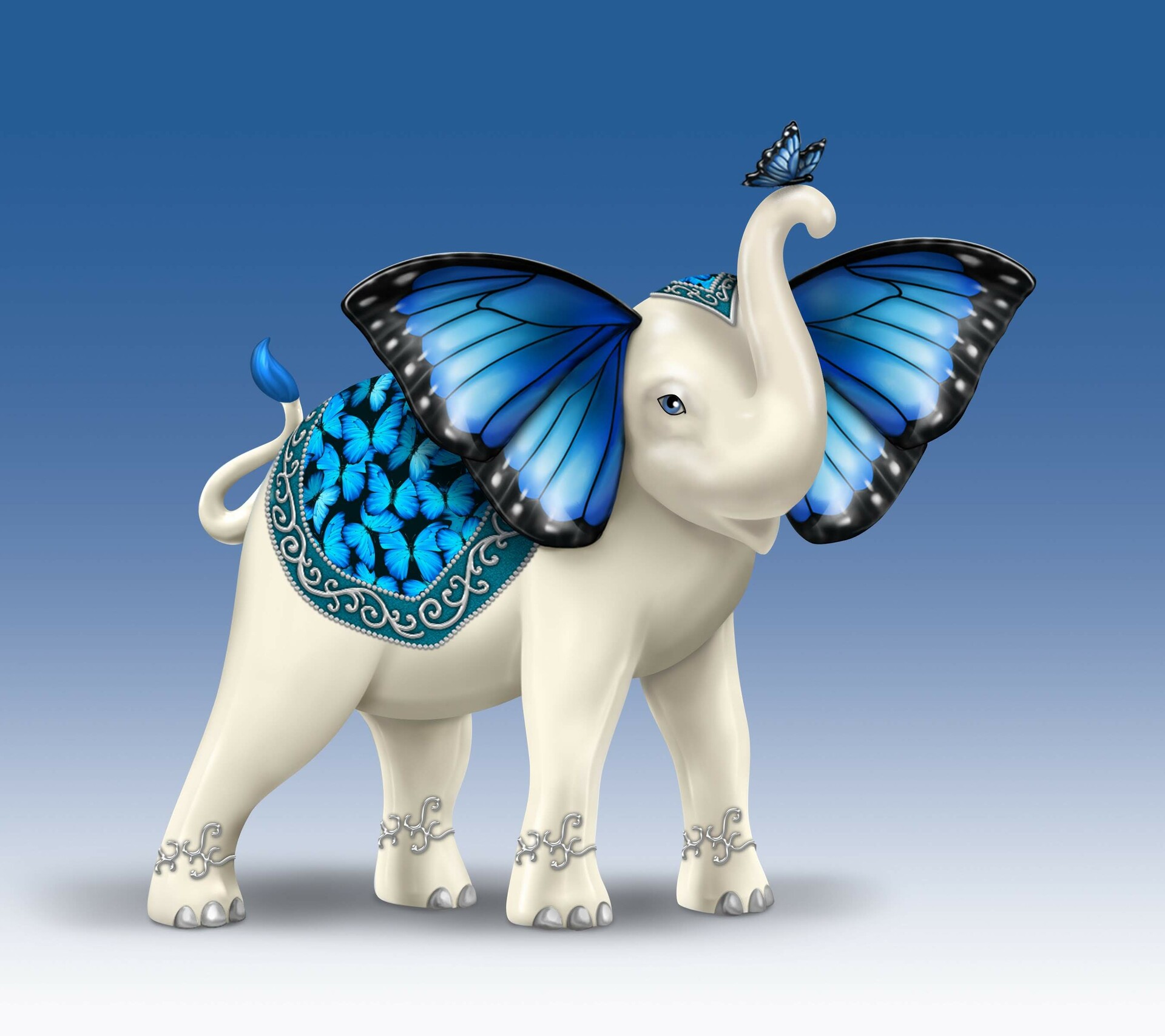 ArtStation - Butterfly Elephant Figurine