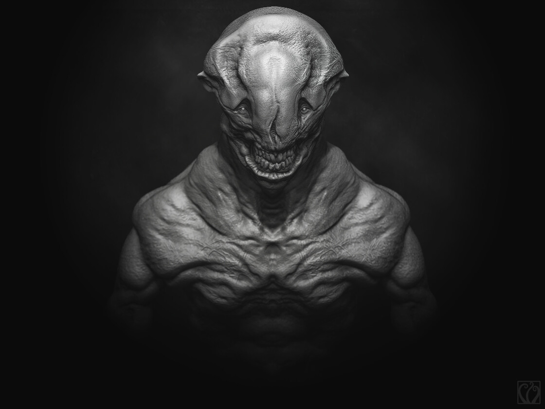 Monster Concept Art for Horror Short Film