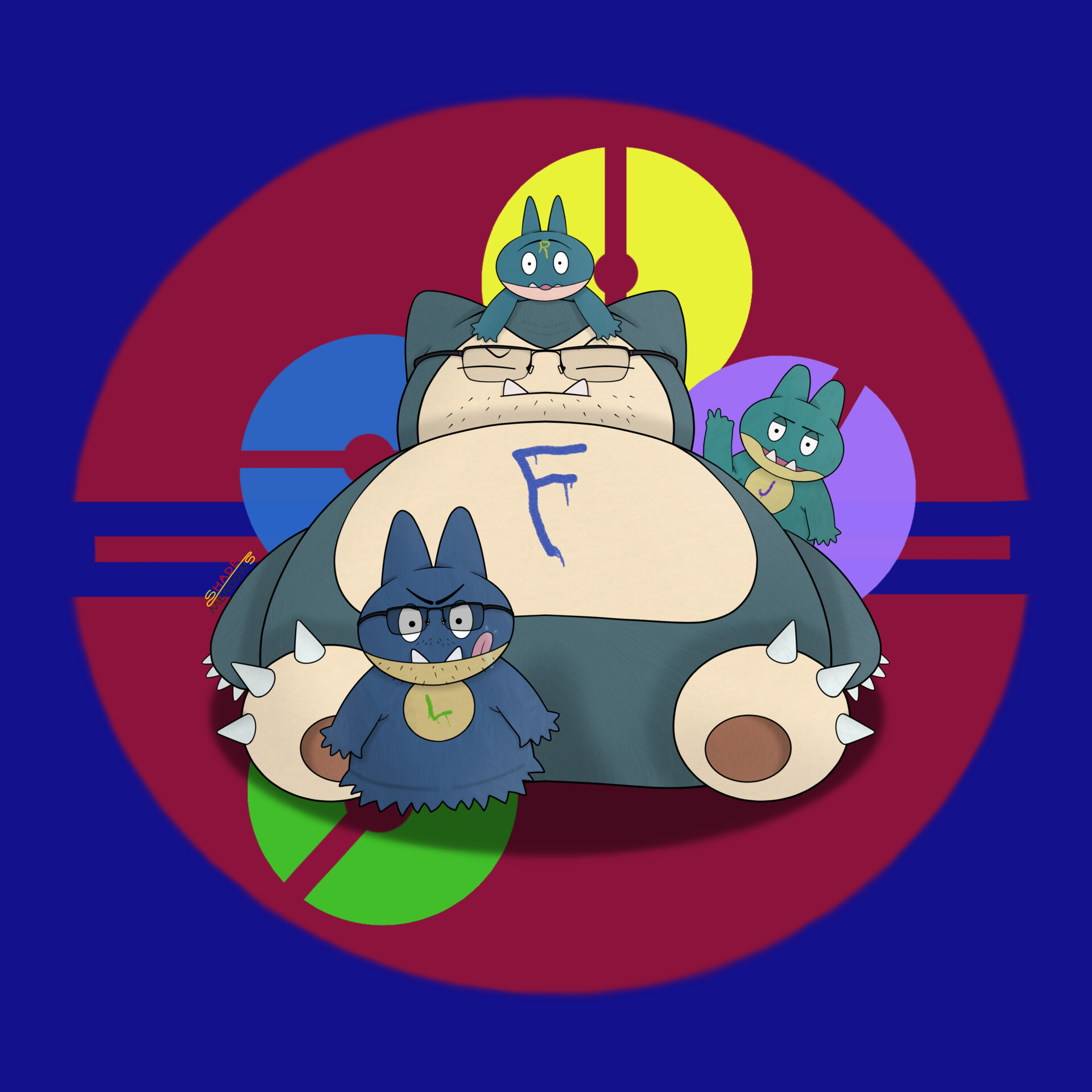ArtStation - Father's Day Card: Snorlax and Munchlaxes