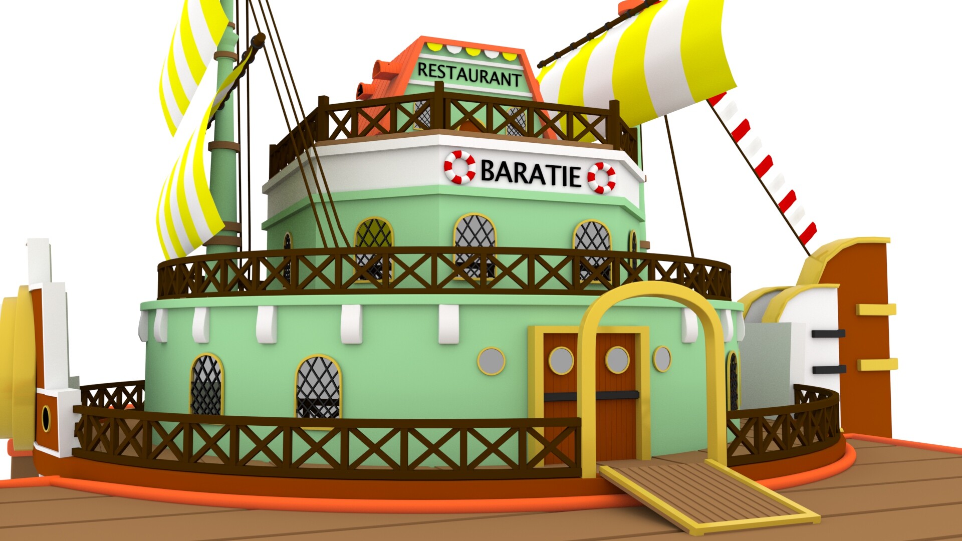 Artstation Baratie Restaurant One Piece Jose Javier Ramirez