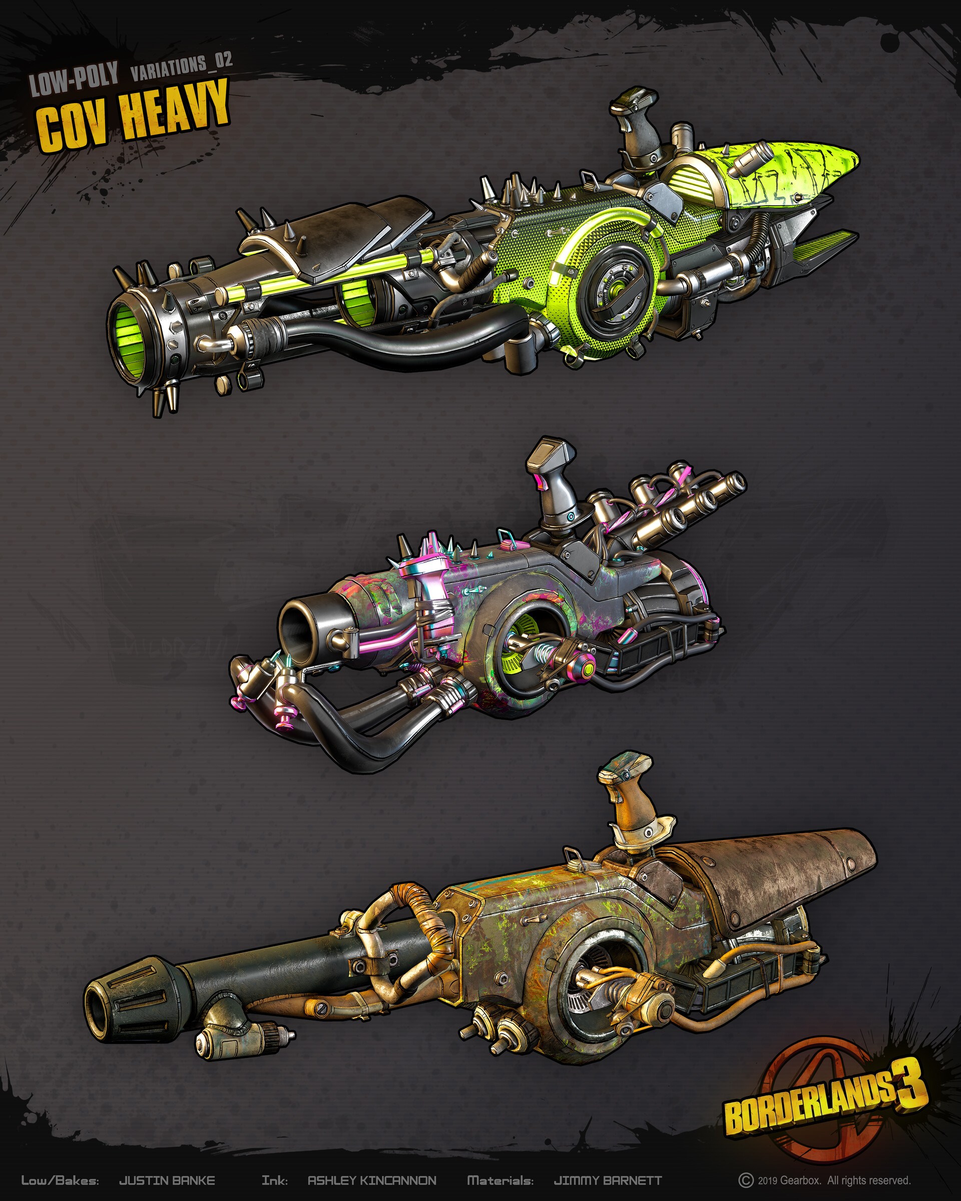 Justin Banke Borderlands 3 Weapons CoV Heavy