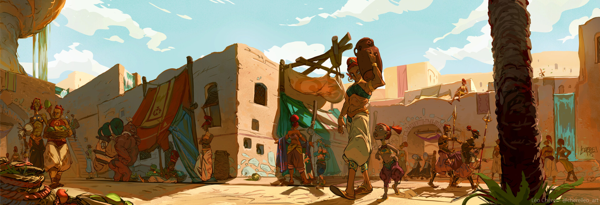 Artstation Safe Travels Zine Gerudo Town Leo Cherel
