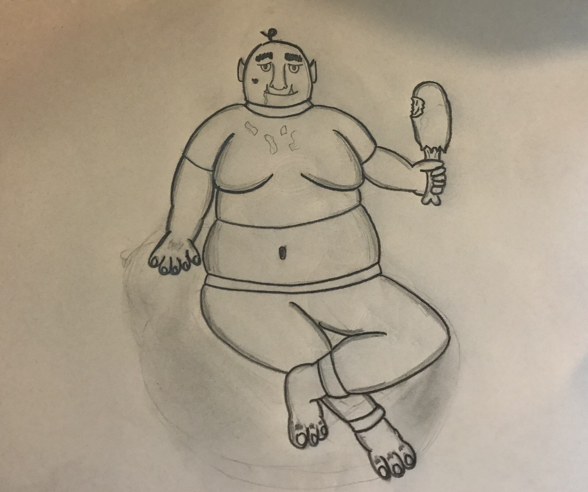 Evan Barnett Ogre Having A Snack Bcit 3d Modeling Art And
