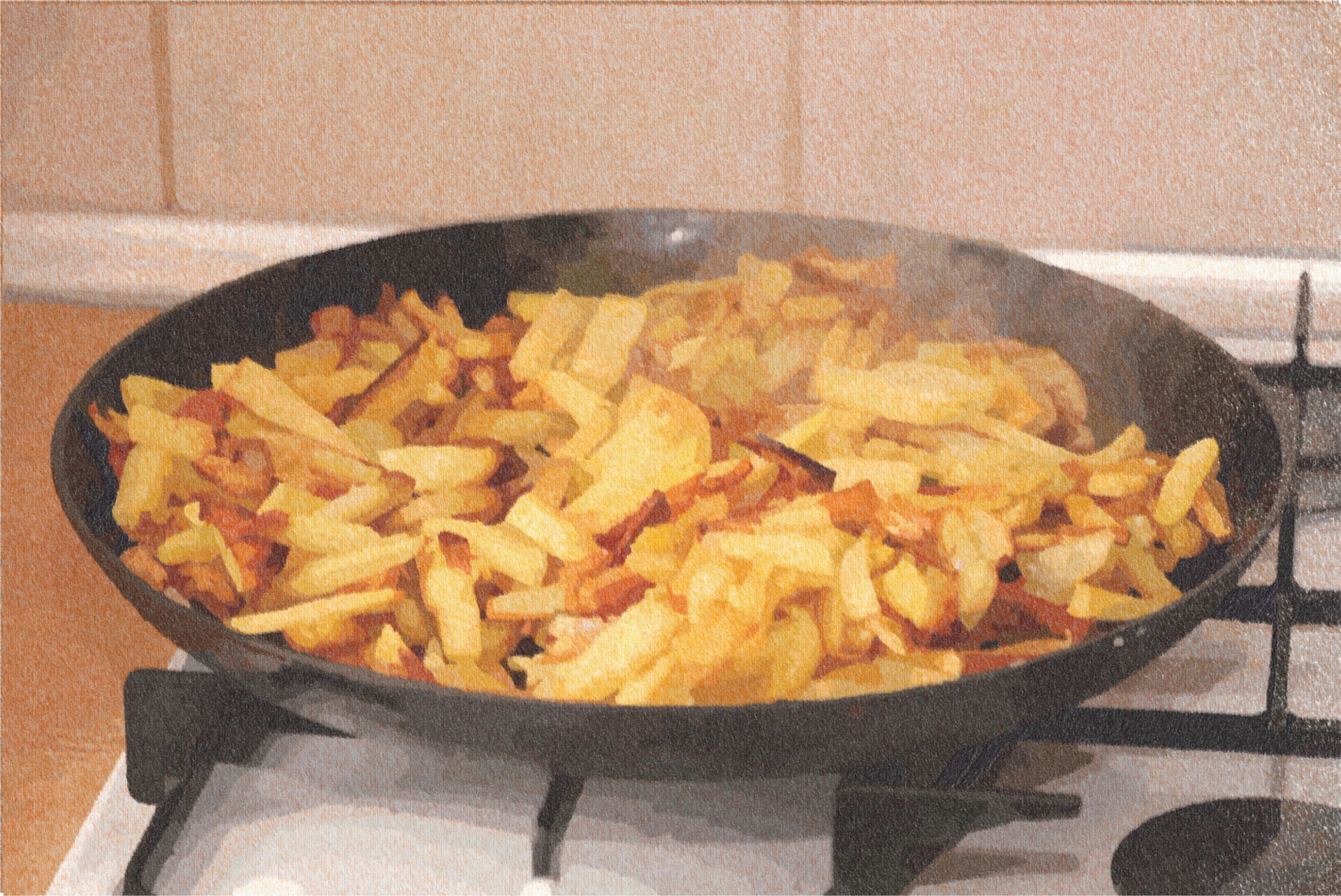 Приготовить пожарить картошку