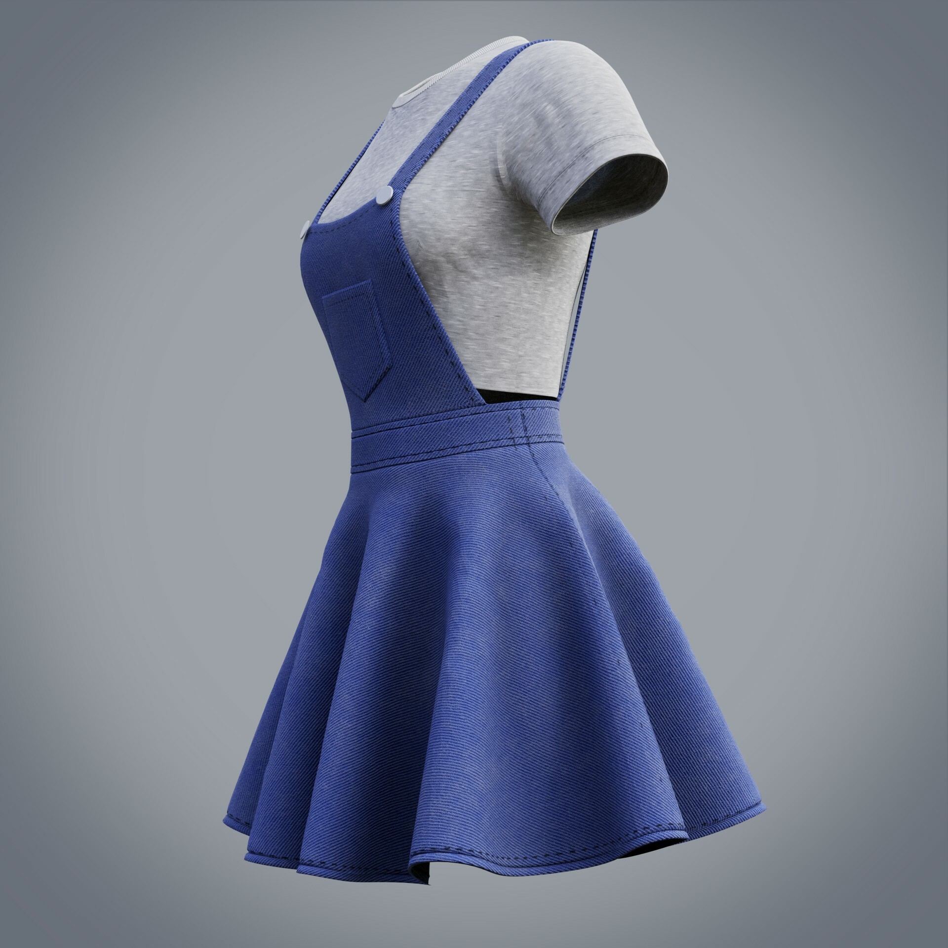 white christmas dresses Cream Afia Denim Pinafore – Broderick's Clothing Co main image 0
