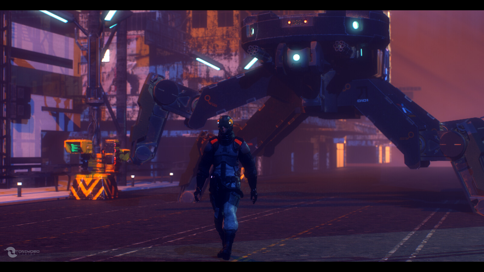 Titan Troop with Hannya KB-2 "Crabtank" - Ganymede City Patrol