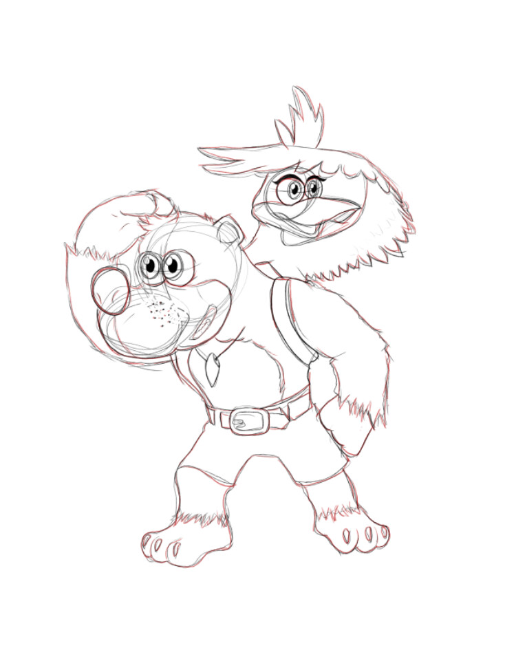 Artstation - Banjo - Kazooie Sketch
