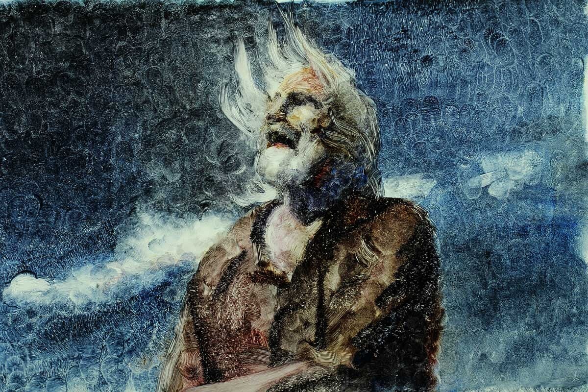 Mikhail Shablin Oil painting on glass animation project