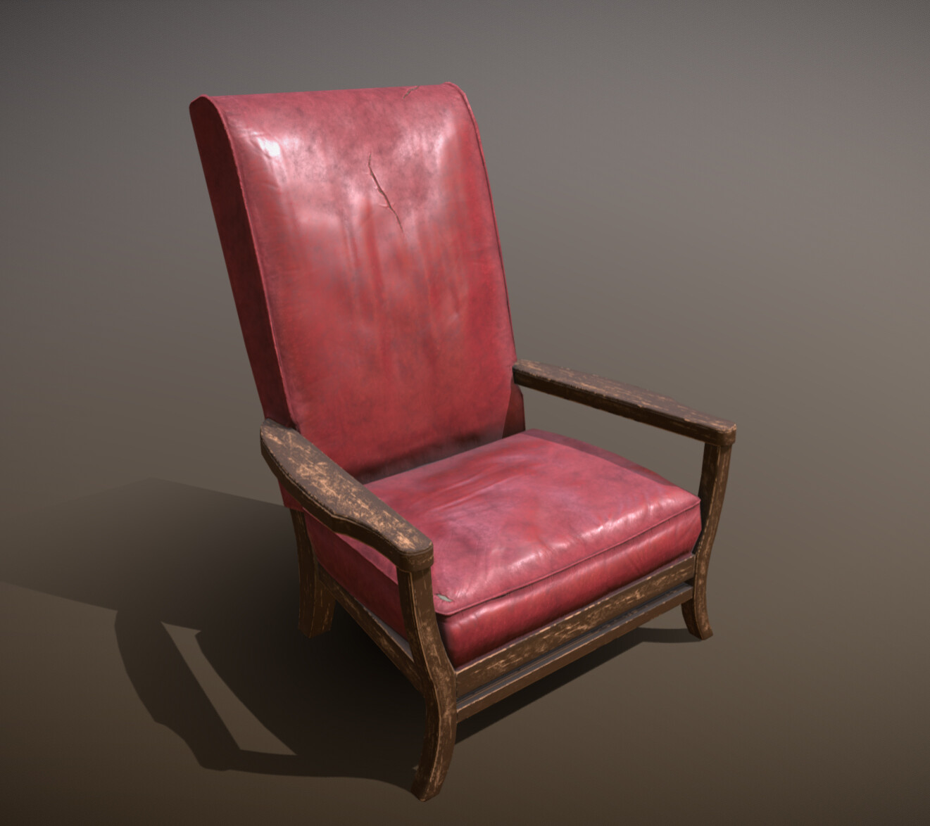 ArtStation Old Worn Leather Chair