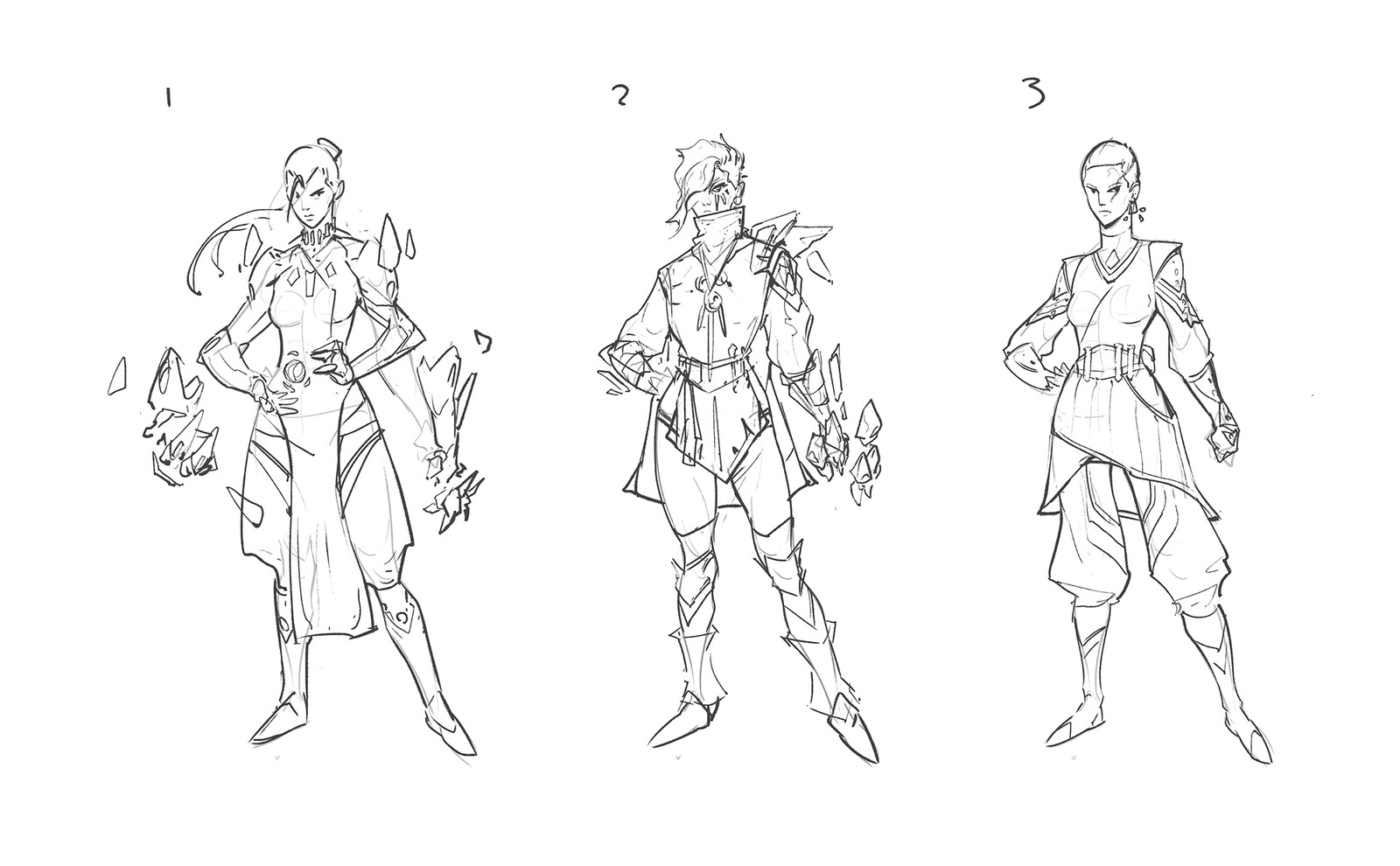 Initial sketches feeling out the idea