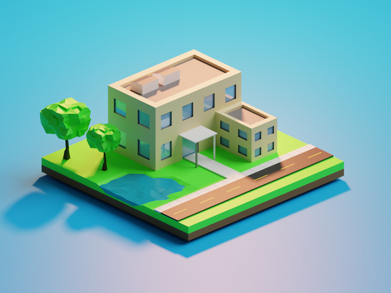 ArtStation - 3D Isometric Building v2