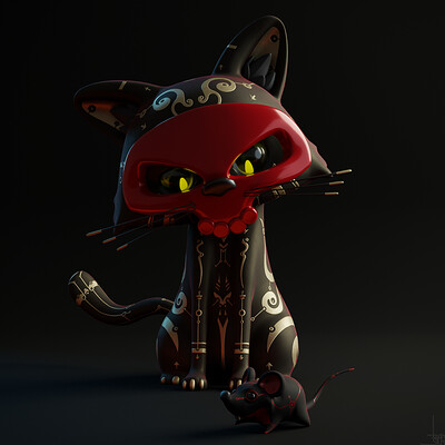 Michi brandstetter blackcat red mask 00000