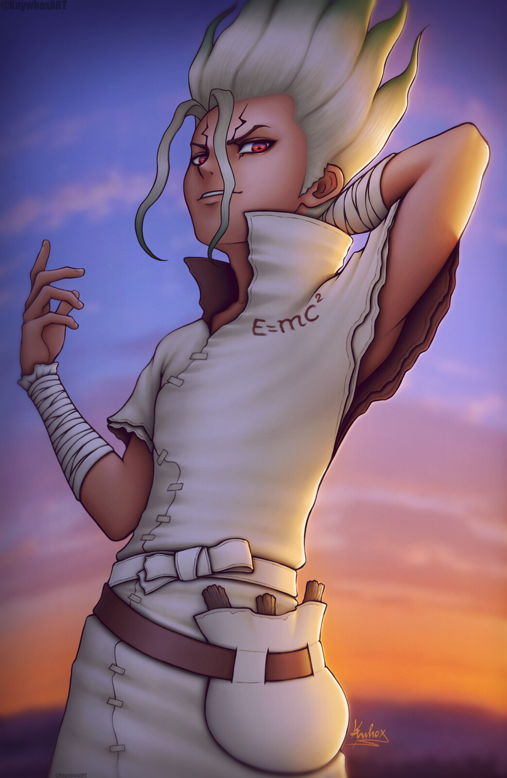 Artstation Senku Dr Stone Fanart Kay Whox Check out our senku art selection for the very best in unique or custom, handmade pieces from our did you scroll all this way to get facts about senku art? artstation senku dr stone fanart